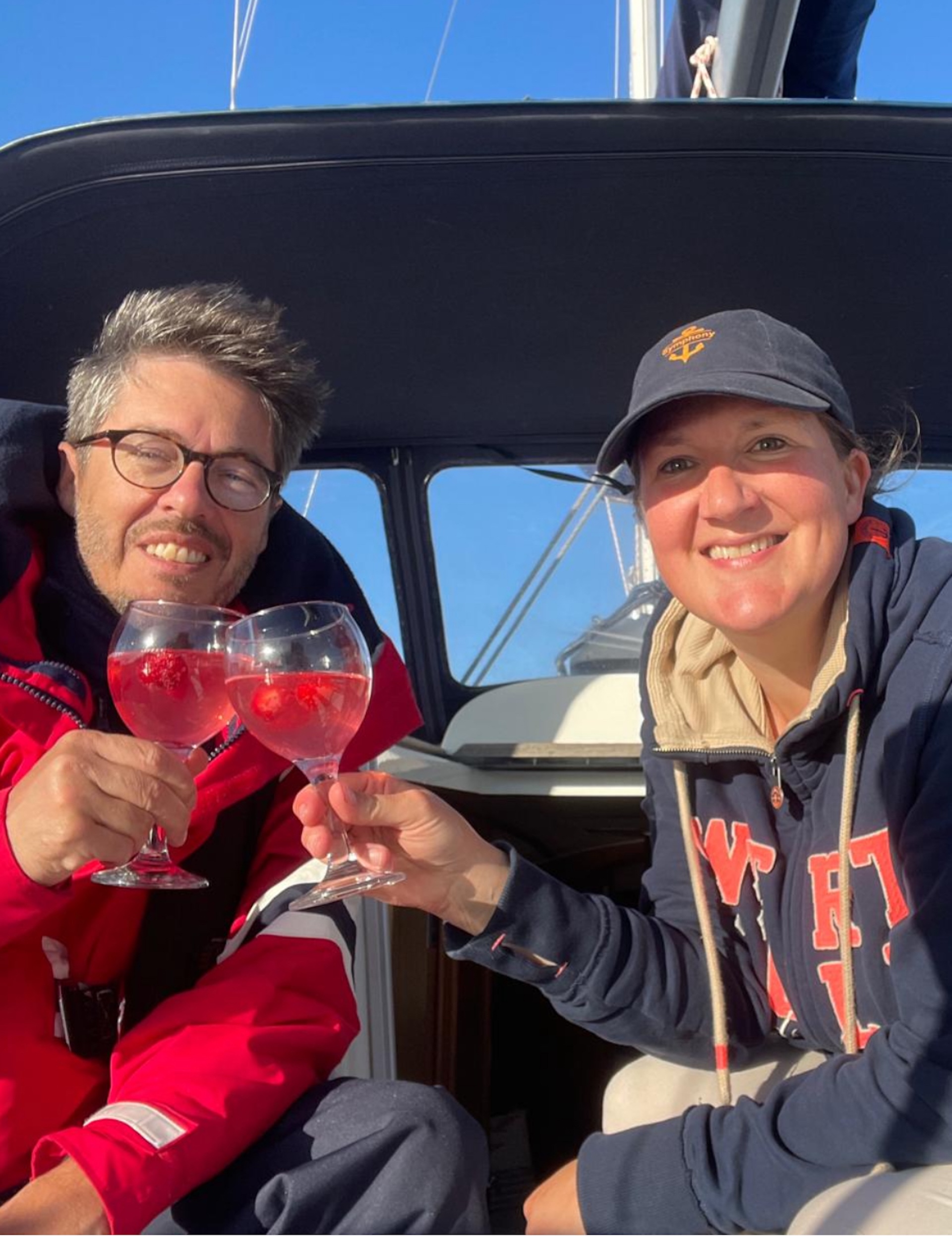 Sundowner an Bord der SY Symphony